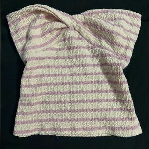 Pink and White Striped Top